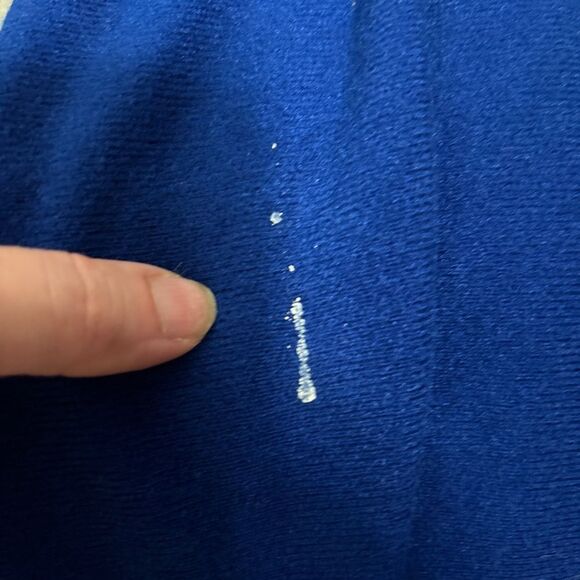 Adonna Deep Blue Women's Robe with Textured Collar - Picture 7 of 7